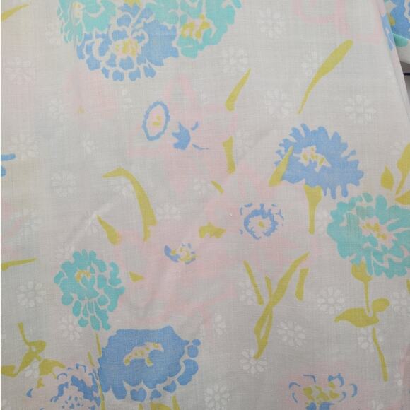 Lougers Vintage Bright Pink Blue‎ Ruffle Front Cottagecore House Dress - Picture 11 of 12